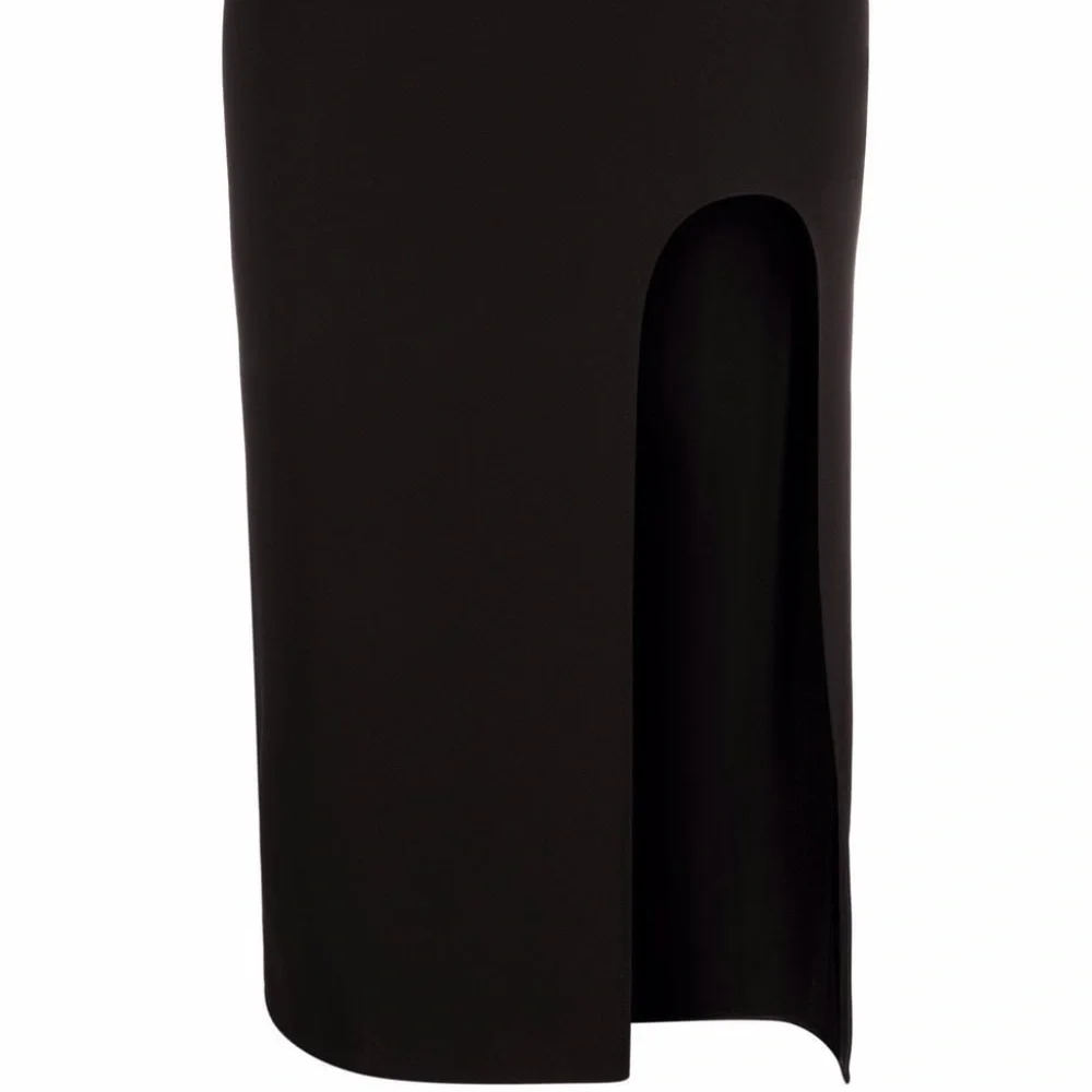 Mugler Black Wool Cut-Out skirt Size FR40